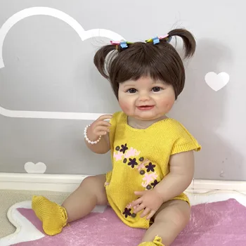 Tam Silikon Bebek Gerçek Görünüyor Moda Bebê Reborn Alive Gerçekçi Yenidoğan Toddler Bebek Kızlar için doğum günü hediyesi Damla Nakliye