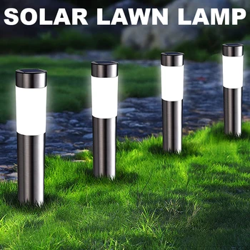 LED Güneş Paslanmaz Çelik bahçe aydınlatması Açık IP65 Su Geçirmez Güneş bahçe ışıkları Veranda Çim Yard Geçit Driveway