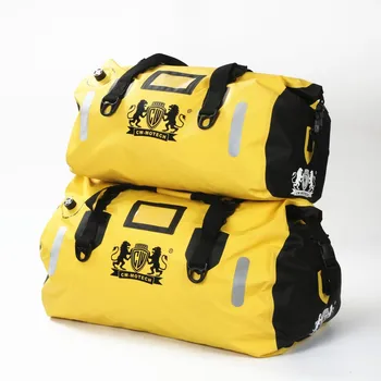 46L CHENGWEİ motosiklet seyahat için yüksek kapasiteli su geçirmez çanta parlak sarı