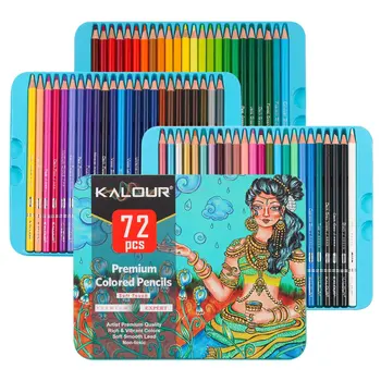 72 Renk Yağ renkli kurşun kalem Seti Sanatçı Çizim renkli kurşun Kalem Mum Boya De Couleur Colores Para Pintar Gökkuşağı Boyama Sanat Malzemeleri