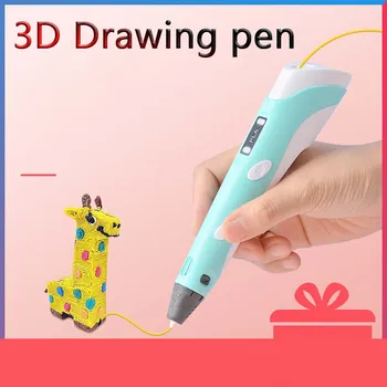3D Kalem Yazıcı 3d Kalemler Çocuklar Çocuklar İçin Hediye DIY Çizim Kalem İle LCD PLA Filament Jel Boya Oyuncaklar Güvenli Noel Birthdy
