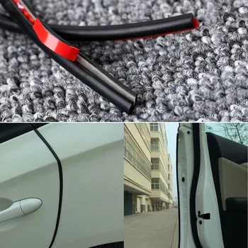 5 M / grup Evrensel Araba Kapı Kenar Kauçuk Scratch Koruyucu 5M Kalıp Şerit Koruma Şeritleri Sızdırmazlık Anti-ovmak DIY Araba-styling
