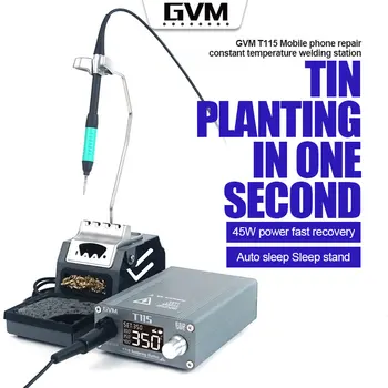 YENİ GVM T115 sabit Sıcaklık Lehimleme istasyonu otomatik uyku hızlı ısıtma mikro elektronik tamir kaynak araçları ile C115 ucu
