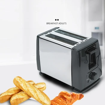 2022 2 dilim otomatik hızlı ısıtma ekmek kızartıcı ev kahvaltı makinesi paslanmaz çelik tost makinesi fırın pişirme pişirme