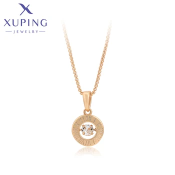 Xuping Takı Yeni Varış Moda Zarif Kristal Kolye Kolye Altın Rengi Bayan için A00553838