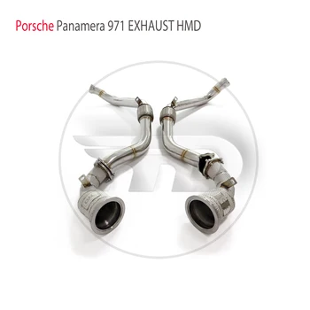 HMD Egzoz Manifoldu İniş Borusu Porsche Panamera 971 970 için Araba Aksesuarları Katalitik konvertör Başlık emme manifoldları