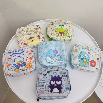 Sanrio Kawaii Hello Kitty Aylık Çanta Anime Benim Melodi temizlik peçeteleri saklama çantası Taşınabilir Aylık Küçük Çanta Sevimli saklama çantası