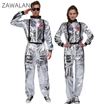 Zawaland Serin Astronot Cosplay Kostüm Erkekler Cadılar Bayramı Rol Yapma Elbise Parti Karnaval Tulumlar Şerit Uzun Kollu Kıyafetler