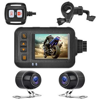 SE20 Motosiklet Kaydedici Çift Lens Kamera Sürüş Video Kamera DVR Döngü Kayıt