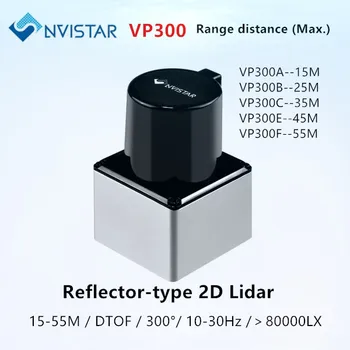 Nvistar VP300 Reflektör tipi 2D DTOF 15-55 metre lidar sensörü robot navigasyon ve engellerden kaçınma, ekran etkileşimi