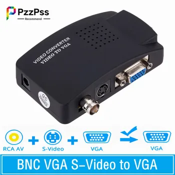 PzzPss BNC VGA Kompozit S-video VGA Dönüştürücü Video Dönüştürücü VGA Çıkışı Adaptörü Dijital Anahtar Kutusu PC Mac TV Kamera