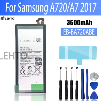 100 % Orijinal EB-BA720ABE 3600mAh Pil Samsung Galaxy A7 2017 sürümü A720 SM-A720 A720F SM-A720S A720F / DS