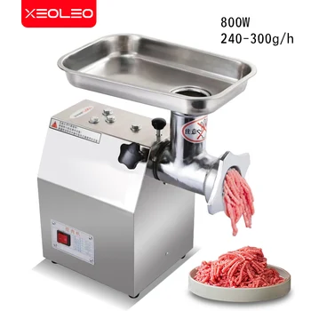 XEOLEO Elektrikli Kıyma Makinesi Et Lavman Makinesi Et Kesici 250 kg/saat Paslanmaz Çelik / Demir Kıyma sosis doldurucu Fonksiyonu 1100W
