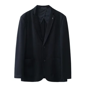 5979-2023 Sonbahar ve kış yeni ürün erkek takım elbise iş rahat sadelik ızgara tek batı ceket erkek pardösü