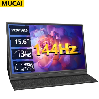 MUCAl 15.6 İnç Taşınabilir Monitör 144Hz FHD 1920*1080 IPS Ekran Seyahat Oyun Dizüstü Telefon Anahtarı ps4 / 5 XboX MacBook