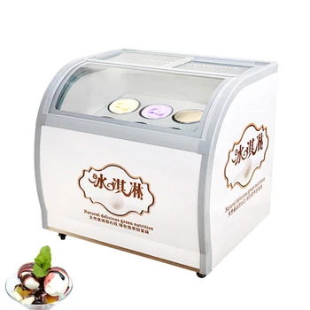 Ticari Dondurma Vitrin Büyük Kapasiteli Popsicle Vitrin Dondurucular Soğuk İçecek Dükkanları Sert Dondurma Depolama Makinesi