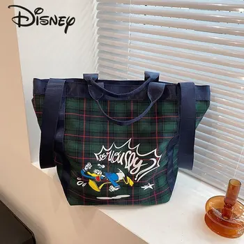 Disney Donald Ördek Yeni kadın Çanta Yüksek Kaliteli Yüksek Kapasiteli kadın Çantası Karikatür Retro Rahat Çok Fonksiyonlu omuzdan askili çanta