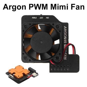 Argon Ahududu Pi 4 Mini Soğutma Fanı Şapka PWM Hız Kontrol GPIO Fanlar Bakır Metal Taban Radyatör Ahududu Pi 4 Model B