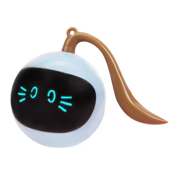 Akıllı İnteraktif Kedi Oyuncak Renkli LED Kendinden Dönen evcil hayvan topu Oyuncaklar USB Şarj Edilebilir Yavru Otomatik Top Oyuncaklar Kedi Aksesuarları