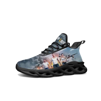 Garena Ücretsiz Yangın Flats Sneakers Karikatür Oyunu Mens Womens Genç Spor koşu ayakkabıları Yüksek Kaliteli Terzi bağcıklı ayakkabı