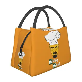 Mizah Breaking Bad Walter Beyaz Aşçı Termal Yalıtımlı Öğle Yemeği Çantaları Taşınabilir yemek taşıma çantası Açık Kamp Seyahat için Yemek yiyecek kutusu