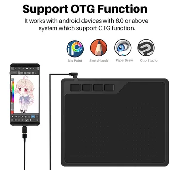 GAOMON S620 6. 5x4 İnç Dijital Tablet Anime, grafik çizim tableti ve Oyun OSU 8192 Seviyeleri ile Pilsiz Kalem