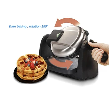 Ev Döner Waffle makinesi Çok fonksiyonlu Otomatik Çift ısıtma Döner Muffin Fırın Elektrikli fırın tepsisi