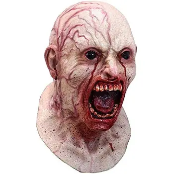 Cadılar bayramı Kostüm Cosplay Korkunç Vampir Tam Yüz Kafatası Maskesi Korku Filmi Zombi Alien Enfekte Lateks Başlık