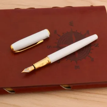 KAHRAMAN duruş Düzeltme dolma kalem altın beyaz Orta Uç HEDİYE Kırtasiye Ofis Okul Malzemeleri