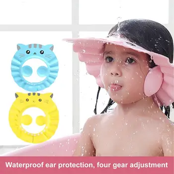 Bebekler Duş Şapka Ayarlanabilir Koruyucu Saç Yıkama Şapka duş şampuanı Banyo Koruma Banyo Şapka Bebek Yürüyor Çocuk Çocuk