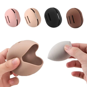 Silikon Makyaj Sünger Tutucu Taşınabilir Çok delikli Güzellik Yumurta Blender Depolama Makyaj Yumurta Kurutma Çantası Aksesuarları Seyahat için