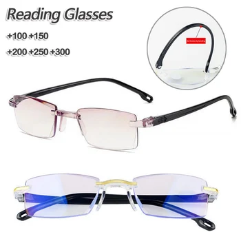 Presbiyopi yüksek çözünürlüklü okuma gözlüğü akıllı Zoom çift ışın uzak ve yakın çift kullanımlı Anti mavi ışık presbiyopi gözlük