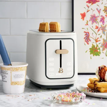 2 Dilim Dokunmatik Tost Makinesi, Drew Barrymore Çok İşlevli Kahvaltı Makinesinden Beyaz Buzlanma
