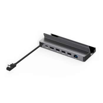 C tipi USB 6 İn 1 HUB HDMI2.0 Rj45 1000M PD100w SteamDeck Dizüstü SSD Tablet için