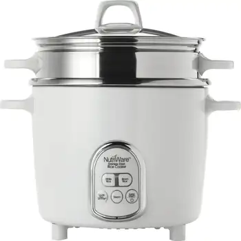 NutrıWare 14-Cup Dijital Pirinç Pişirici ve buharlı pişirme tenceresi