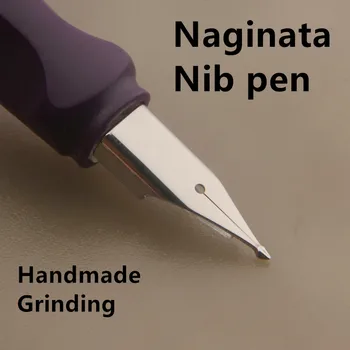 1 adet Naginata dolma kalem Mat Mor El Yapımı Taşlama Ucu Kırtasiye Ofis Okul Malzemeleri Mürekkep Kalemler Yazma