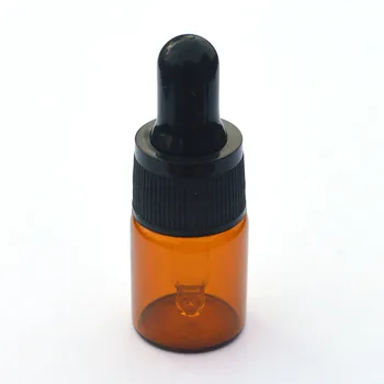 100 adet 22X37mm 5ml Damlalıklı Cam Şişe Parfüm Örnek Flakon uçucu yağ Küçük Taşınabilir Kalın Amber Cam Şişe