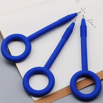 Cezaevi Özel Kalem Jel Kalemler Karşı Güvenlik Yutma Taşıma Kılıfları İmza Kalem 0.5 mm Mavi Mürekkep Polis Ofis Yazma Malzemeleri