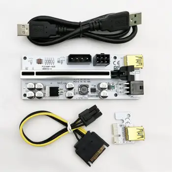 Pcıe Ver010-x Üç Arabirim Uzatma Kablosu Beyaz Tahta Pcı - e X1 To X16 6pin Linux / Xp / Win7 8 10 Pcı-E X1 Pcıe X16 60cm