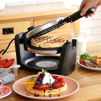 Çok fonksiyonlu Waffle makinesi Kek fırın tepsisi Ev Otomatik Pizza makinesi Çift taraflı Pişirme Klip Mutfak Aletleri