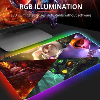 Fabrika Doğrudan LOL Teemo Oyun Mouse Pad Oyun RGB MousePad Büyük Büyük Fare Mat Masaüstü Mat Bilgisayar Mouse pad Overwatch İçin