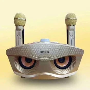 Ev Sineması Karaoke Bluetooth Hoparlör Çift Kablosuz Mikrofon KTV Taşınabilir Soundbar Subwoofer Müzik Merkezi 3D Stereo Soundbox