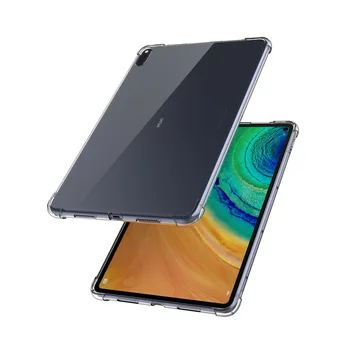 Silikon Kılıf İçin Huawei MatePad T8 T5 T3 10 9.6 M3 M5 Lite 8.0 8.4 10.1 10.4 10.8 Şeffaf Kılıf Yumuşak TPU Arka Tablet Kapak
