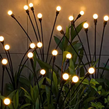 8 / 10LED Güneş su geçirmez açık alan aydınlatması bahçe Dekorasyon peyzaj ışıkları Firefly Bahçe Lambası Avlu Bahçe Dekor