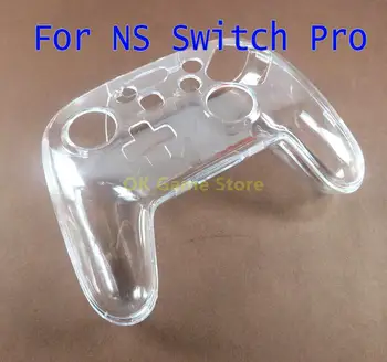 10 adet / grup Şeffaf Şeffaf Kristal Kılıf Sert Koruyucu Kapak Kolu Kabuk Nintendo Nintendo Anahtarı Pro Denetleyici