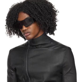 23ss Rick Y2k Güneş Gözlüğü Erkekler Streetwear Güneş Gözlüğü Ro Owens Modası Yüksek Sokak Siyah Stil 1: 1 Yüksek Kalite