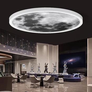 Gökyüzü Akıllı Lambalar Led tavan lambası fikstürü ay ışıkları APP Uzaktan Kumanda Tavan Lambası 18W 42W Oturma Odası yatak odası dekoru