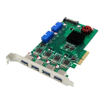 PCI Express PCI-E USB 3.0 Genişletme Kartı Yükseltici 8 Port USB 3.0 Denetleyici SATA Güç Bağımsız 4 Kanal Kamera Sunucusu