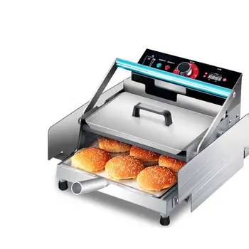 Ticari küçük hamburger ısıtıcı, otomatik ekmek kızartma makinesi, akıllı çift katmanlı hamburger makinesi