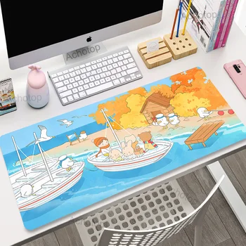 Mouse Pad Anime Sanat Kawaii Sevimli Bilgisayar XXL Klavye Mousepad sümen PC Oyun Kilim ofis halısı Ev Masa Fare Mausepad XL